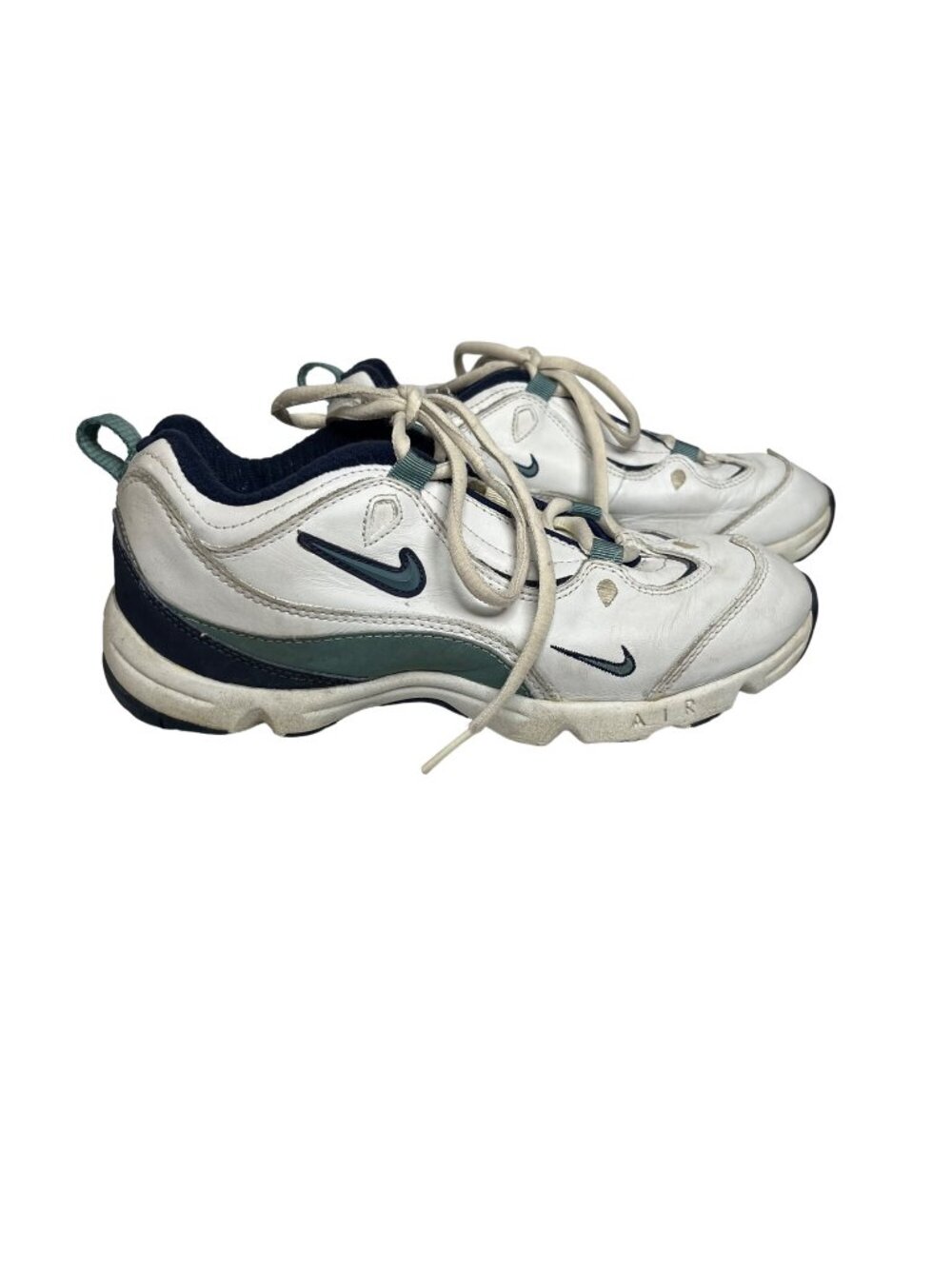 Nike Air Womens Sneakers White Navy Blue Size 8